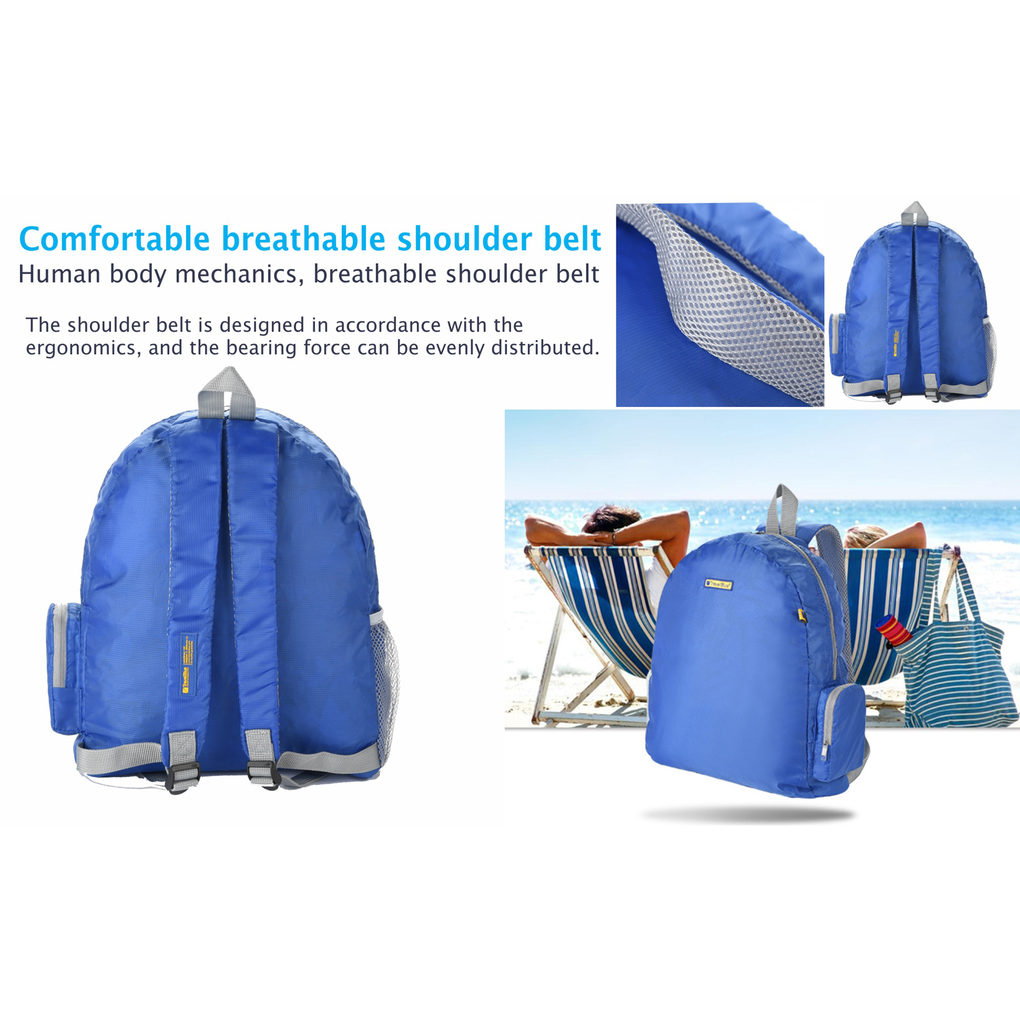 Buy Travel Blue 11 Litres Foldable Backpack TB 68 Blue Online